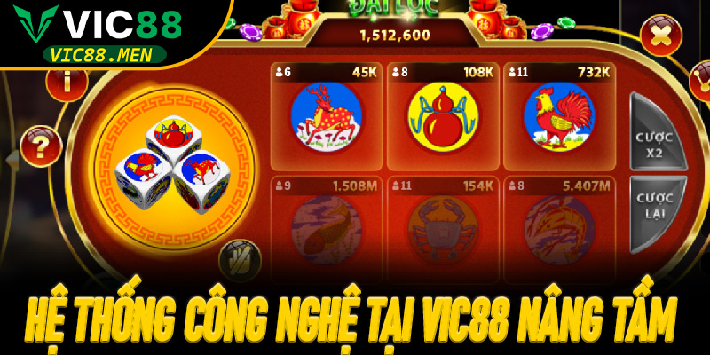 Hệ thống công nghệ tại Vic88 nâng tầm game Bầu Cua